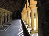 Pillars in the cloisters Pillars in the cloisters